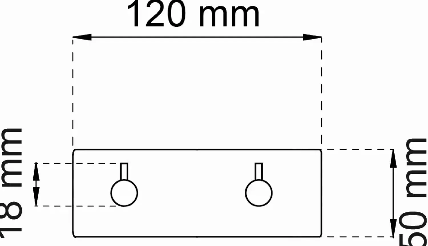 - Håndklædekrog dobbelt- Flair - Selvklæbende - Stål*Habo