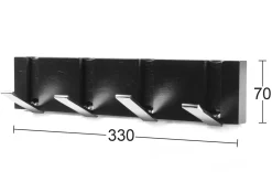 - Knagerække med 4 knager - Flipper - Sort^Habo New