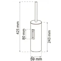 - Toiletbørsteholder 1368 - Sort Stål^Habo New