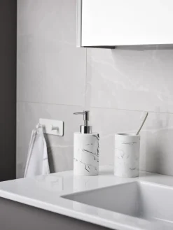 - Toiletbørstesæt - Marble/Marmor - H: 36 cm*Habo Online