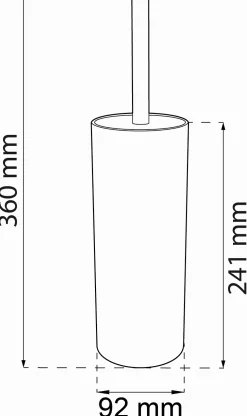 - Toiletbørstesæt - Marble/Marmor - H: 36 cm*Habo Online