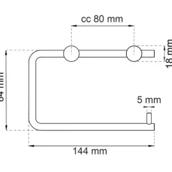 - Toiletpapirholder 1368 - Stål^Habo Hot