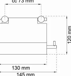 - Toiletrulleholder med låg 1368 - Krom*Habo Outlet