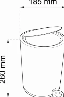 - Toiletspand - Blossom - Krom - H: 26 cm^Habo Clearance