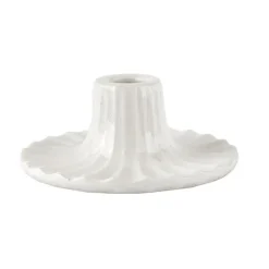 - Lysestage - Süss - 5x12 cm - Hvid Keramik*2Have Best