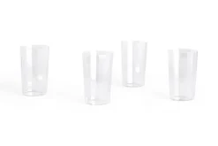 - Angle Glass - klar - sæt med 4 stk. - Clear - 599^Hay Outlet