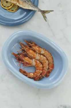 - Barro ovalt fad - Small - Light blue^Hay Best