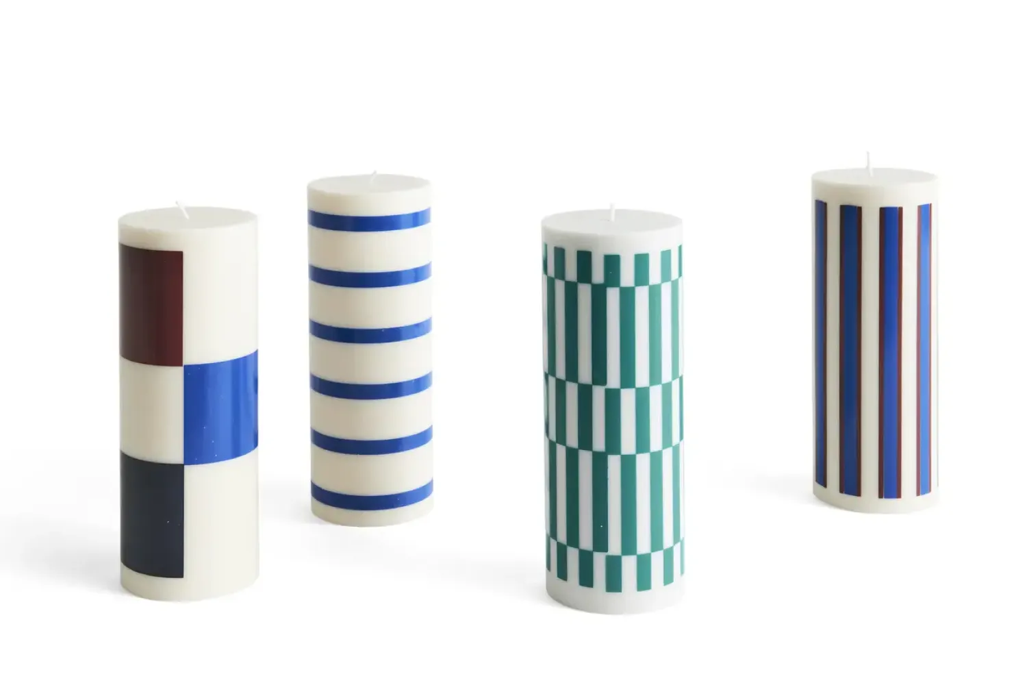 - Bloklys - Column - Large - Off-White, Brown & Blue*Hay Online