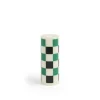 - Bloklys - Column - Medium - White, green & Black skaktern*Hay
