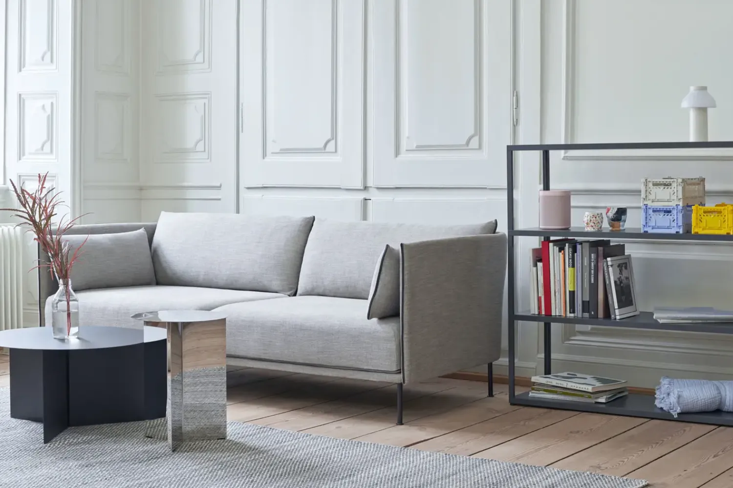 - Bord - Slit table round - Sort/Black - Stål/Steel - Ø45 cm*Hay Clearance