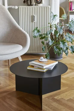 - Bord - Slit table round - Sort/Black - Stål/Steel - Ø45 cm*Hay Clearance