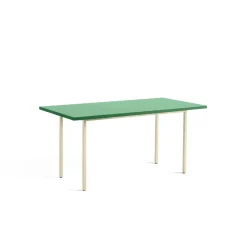 - Bord - Two-Colour - Mintgrøn bordplade - creme hvide stålben - 82 x 160 cm^Hay Sale