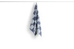 - Check Bath Towel (Organic) - W70 x L136 - Steel Blue - Steel blue - 669^Hay