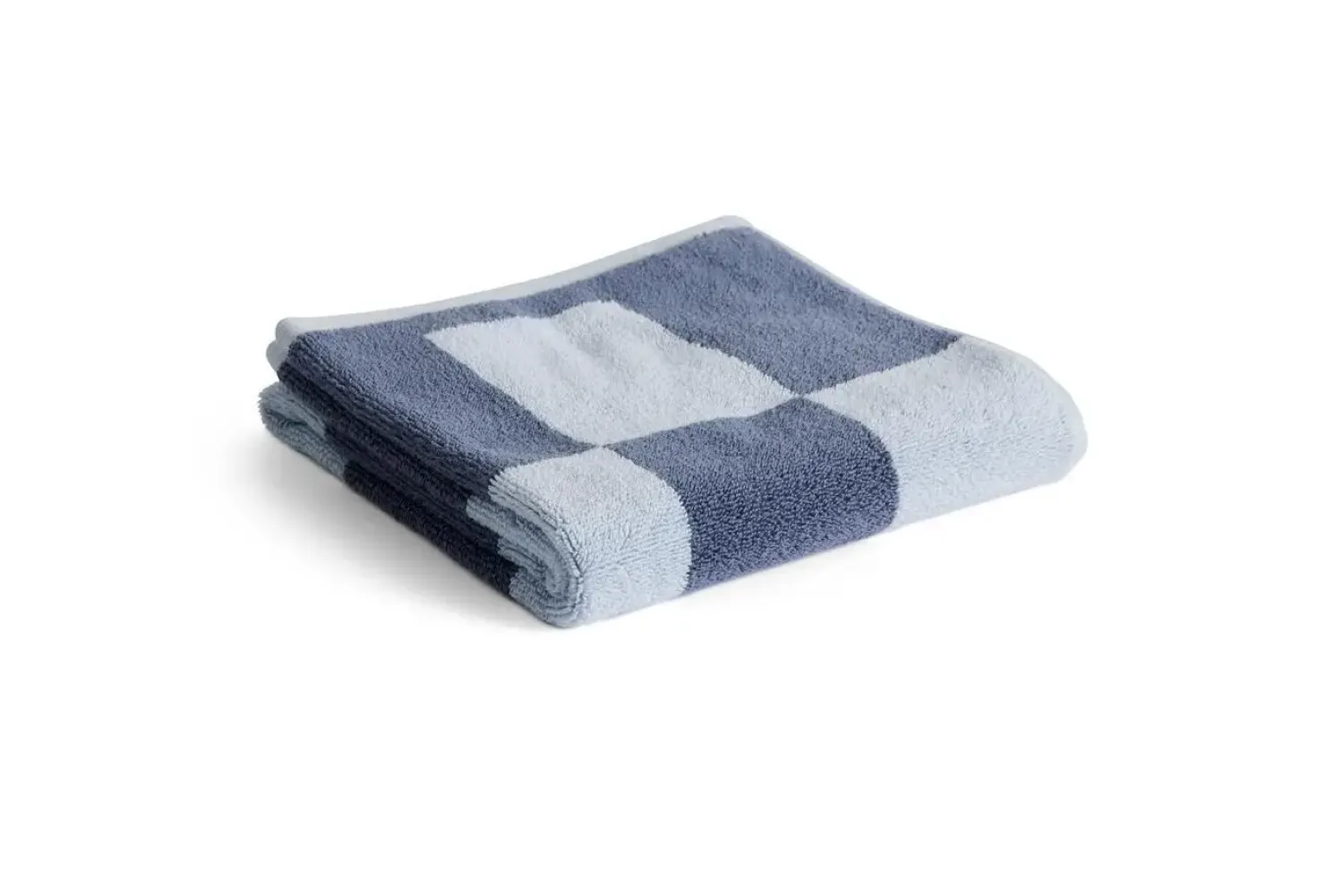 - Check Hand Towel (Organic) - W50 x L90 - Steel Blue - Steel blue - 329^Hay New