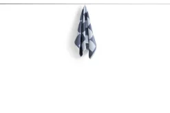 - Check Hand Towel (Organic) - W50 x L90 - Steel Blue - Steel blue - 329^Hay New