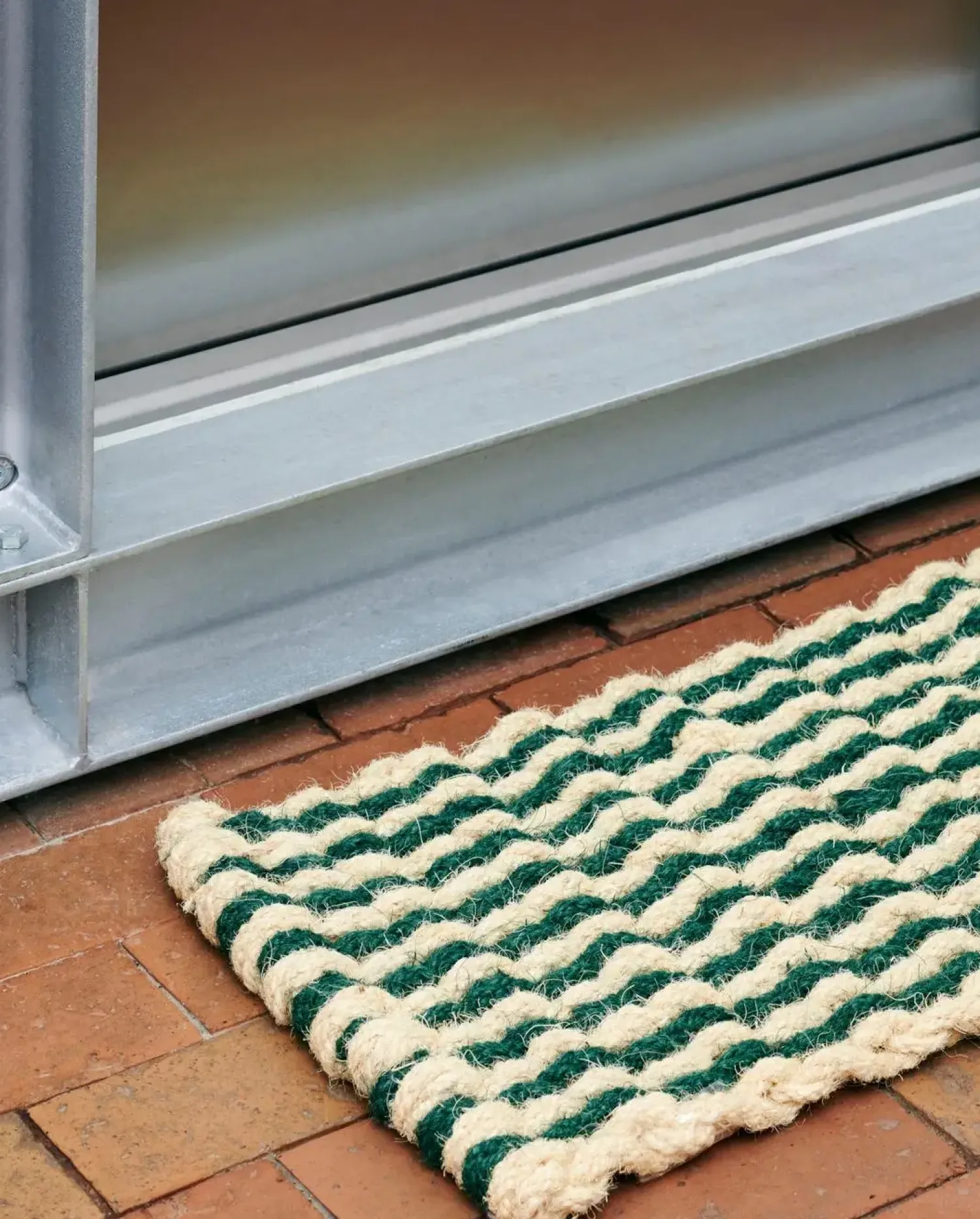 - Coco Door Mat - Dark Green & White - Dark green and white - 619^Hay Best
