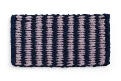 - Coco Door Mat - Stribe Wave - Lavender & Navy - Lavender and navy - 619*Hay