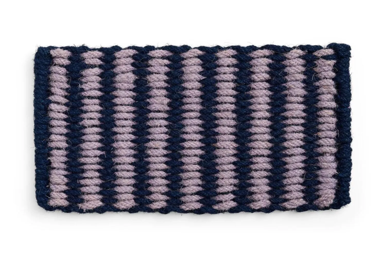 - Coco Door Mat - Stribe Wave - Lavender & Navy - Lavender and navy - 619*Hay