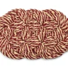 - Coco Door Mat - Swirl - Bordeaux and off-white^Hay Hot