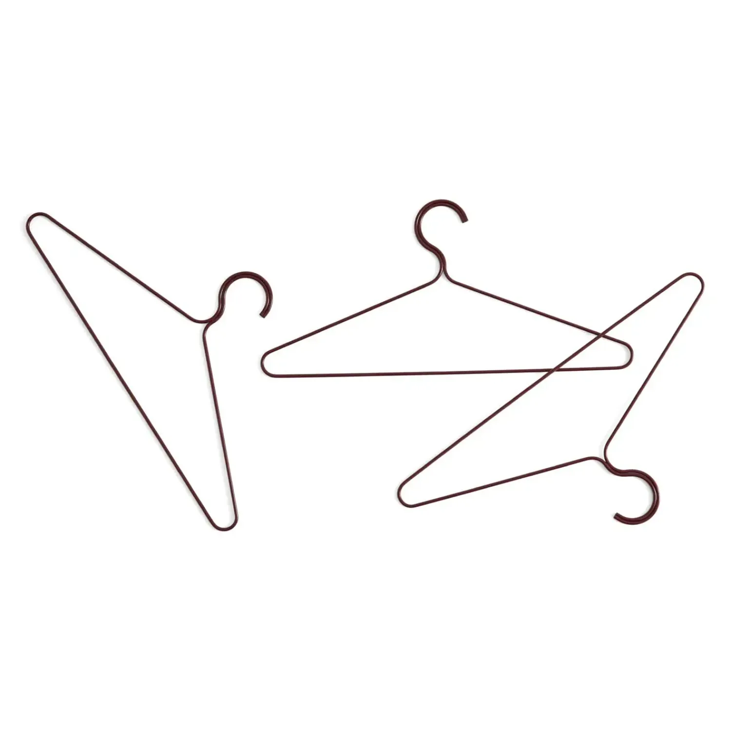 - Colour Hanger - Set of 3 - Maroon Red*Hay New