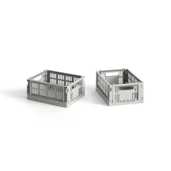- Colour Kasser - Recycled - Mini - Lysegrå - Light Grey - 2 stk^Hay Sale