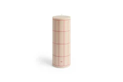 - Column Candle - Off-white with red grid check^Hay Online