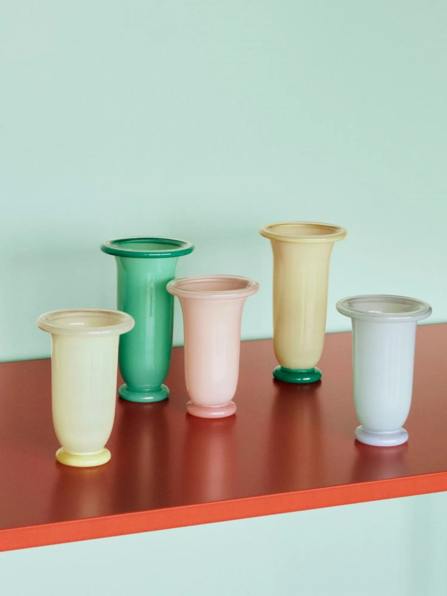 - Empire Vase - Medium - Light Pink - Light pink with pink base - 749*Hay Hot