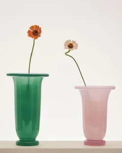- Empire Vase - Medium - Light Pink - Light pink with pink base - 749*Hay Hot