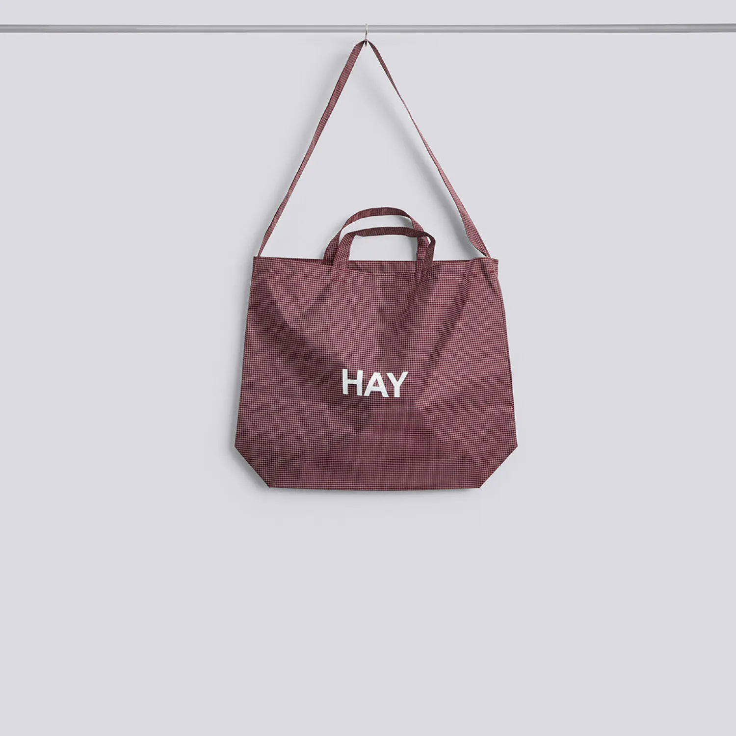 - Grid Crossover Bag - Medium - Burgundy^Hay Online