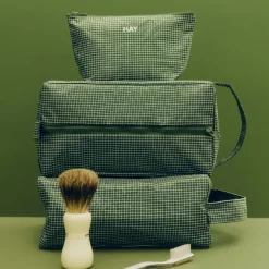 - Grid Pouch - Small - Burgundy*Hay