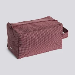 - Grid Wash Bag - Medium - Burgundy*Hay Clearance