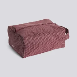 - Grid Wash Bag - Small - Burgundy^Hay Best