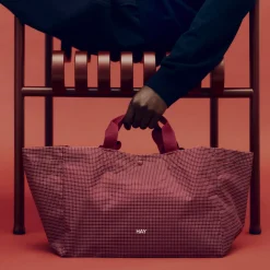 - Grid Weekend Bag - Large - Burgundy^Hay Outlet