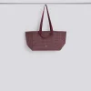 - Grid Weekend Bag - Small - Burgundy^Hay Hot
