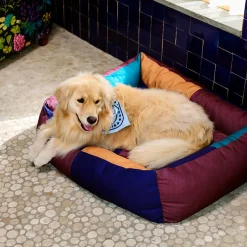 - Dogs Bed Zip - Medium - Rød/Hvid*Hay