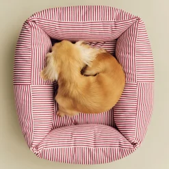 - Dogs Bed Zip - Medium - Rød/Hvid*Hay