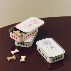 - Dogs Treat Tin - Small - Rød/hvid^Hay Clearance