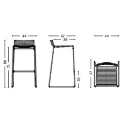 - Hee barstol - Hvid - Høj model^Hay Outlet