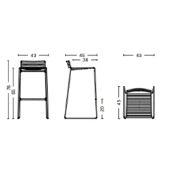 - Hee barstol - Rust - Lav model^Hay Discount