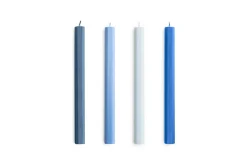 - Hexagon Candle - Blues, Set of 4^Hay Outlet