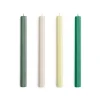 - Hexagon Candle - Greens and whites, Set of 4*Hay Outlet