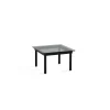 - Kofi Table - 60 x 60 cm - ben i sort lakeret eg og grey tinted /grålig glasplade^Hay
