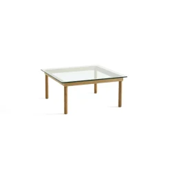 - Kofi Table - 80 x 80 cm - ben i lageret eg og klar glasplade^Hay New