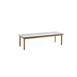 - Kofi Table - 140 x 50 cm - ben lakeret eg og klar glasplade^Hay New