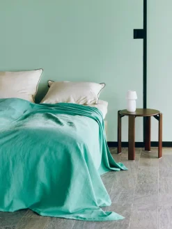 - Linen Bedspread - 240 x 260 - Emerald Green - Emerald green - 3349*Hay Best