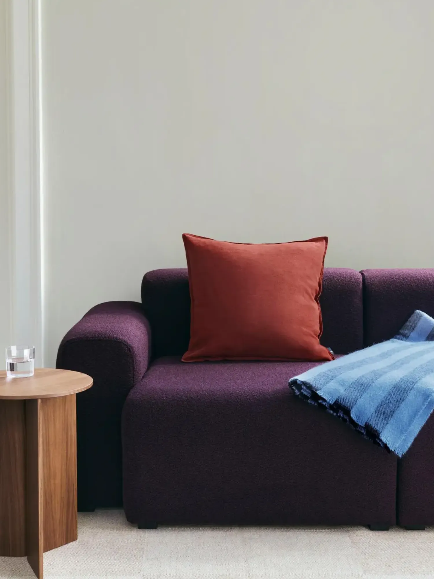 - Linen Cushion Cover - 50 x 50 - Iron red*Hay Clearance