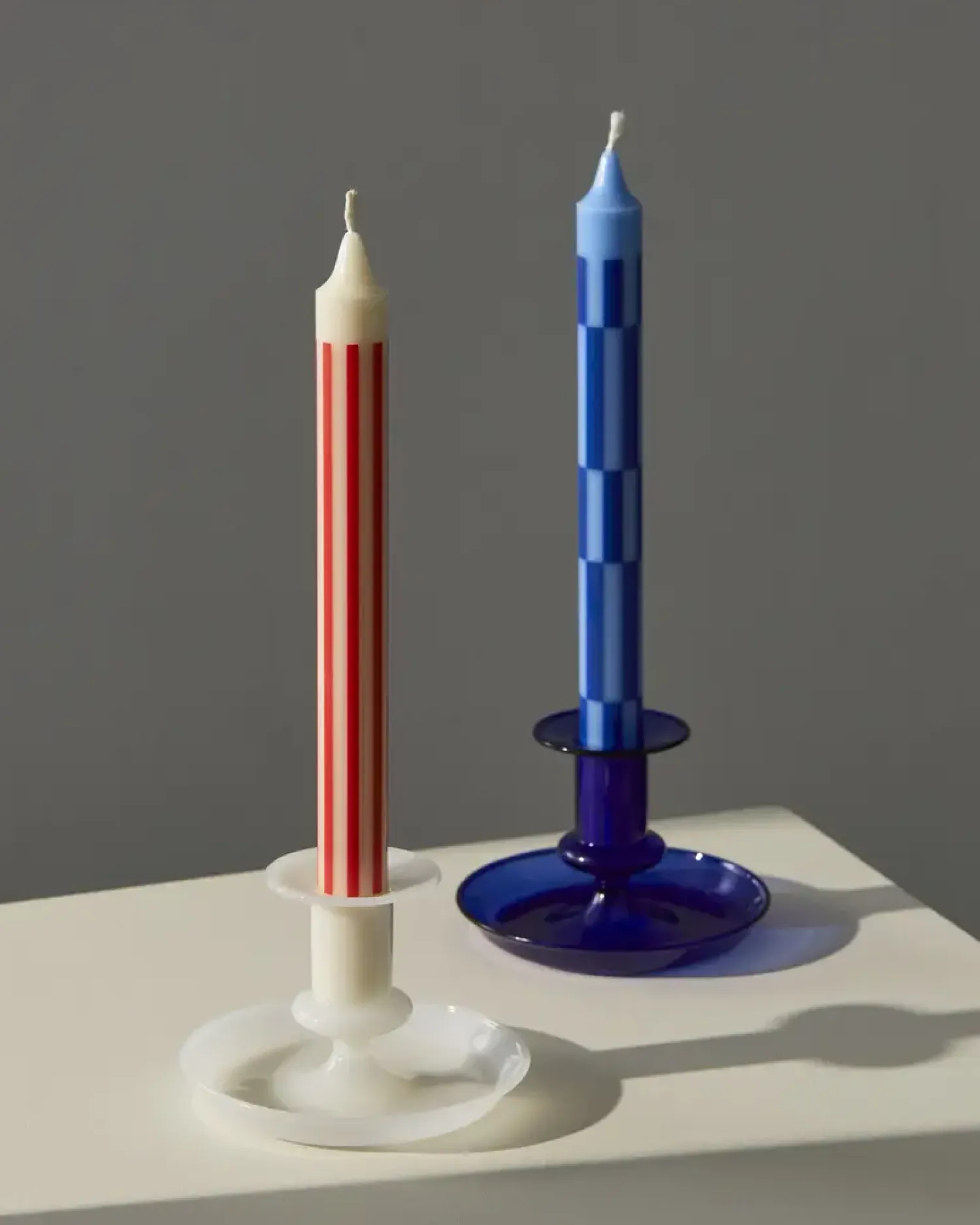 - Lysestage - Flare - White / Hvid*Hay