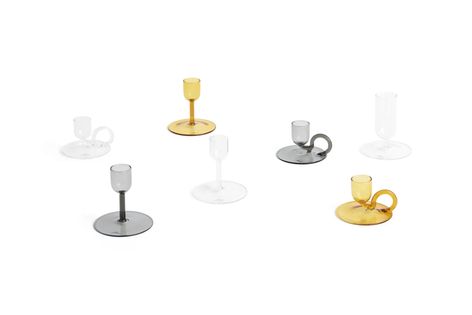 - Lysestage - Tiny - Curved - Gul - Højde 5 cm*Hay Outlet