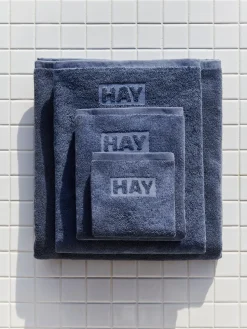 - Mono Bath Towel (Organic) - W70 x L140 - Steel Blue - Steel blue - 449^Hay Outlet
