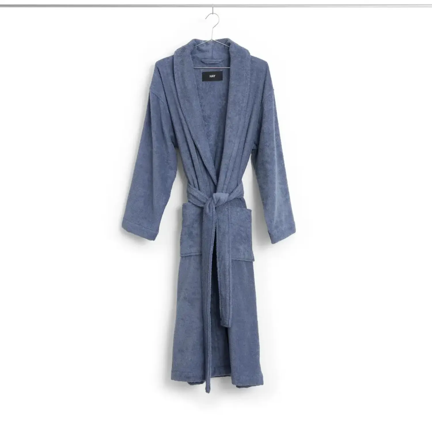 - Mono Bathrobe / badekåbe - M/L - Steel Blue - Steel blue^Hay Clearance